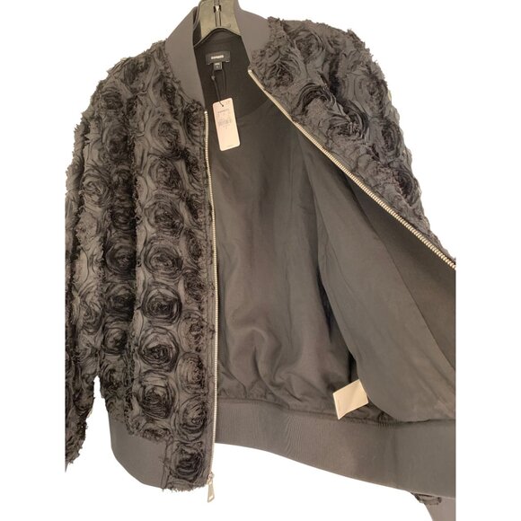 NWT Womens Express Bomber Jacket Black Size S/M - Picture 3 of 12